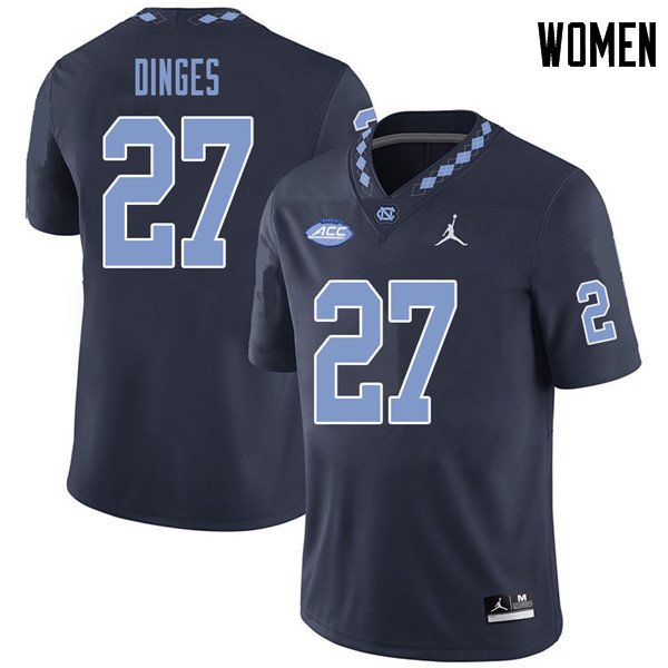 Jordan Brand Women #27 Jack Dinges North Carolina Tar Heels College Football Jerseys Sale-Navy